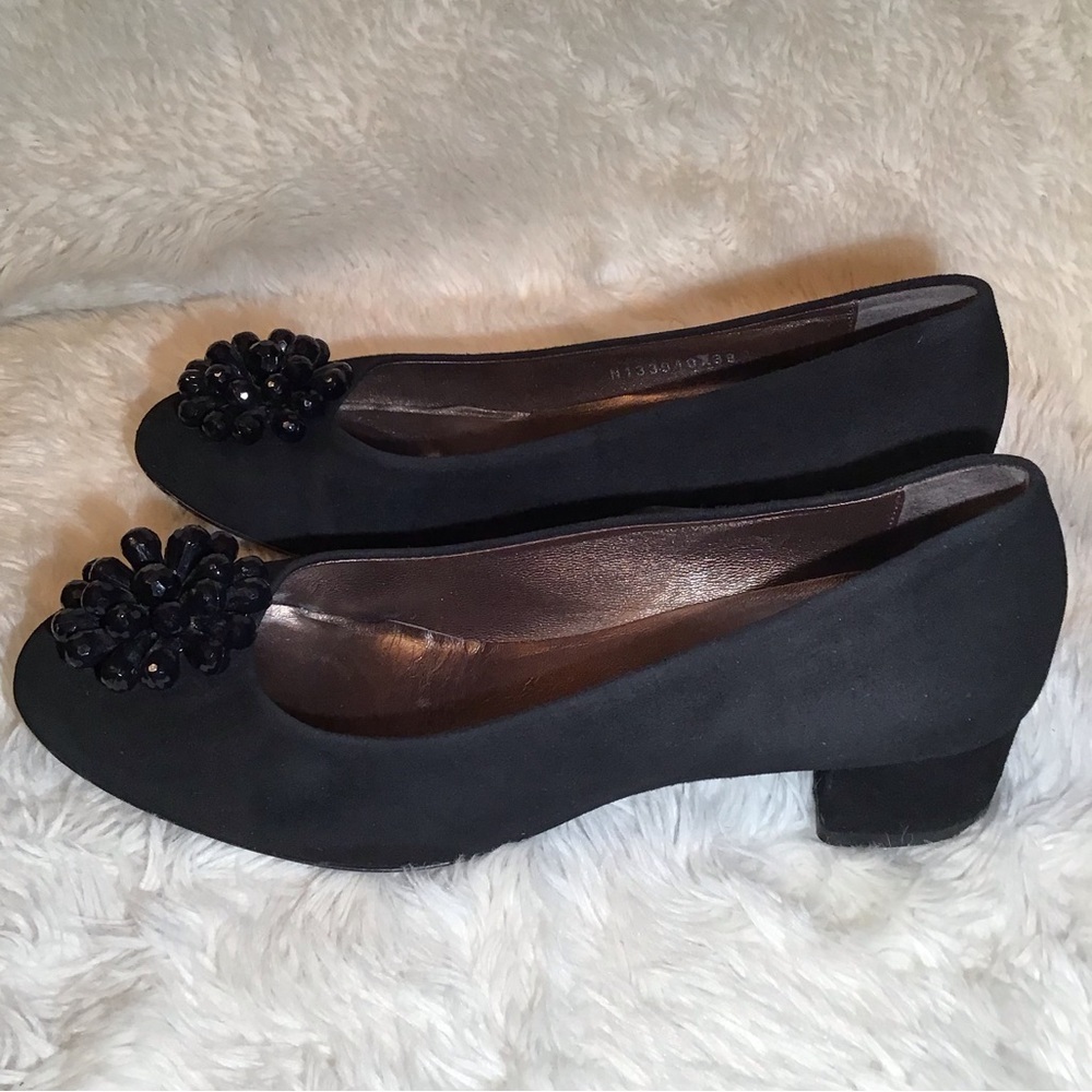 AGL Attilio Giustile Leombruni black suede shoes size 8